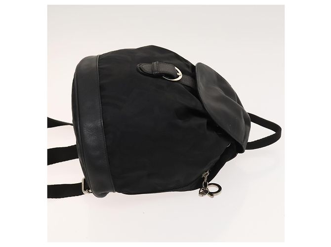 Salvatore Ferragamo Backpack Nylon Black Silver Auth 130220 - view 3