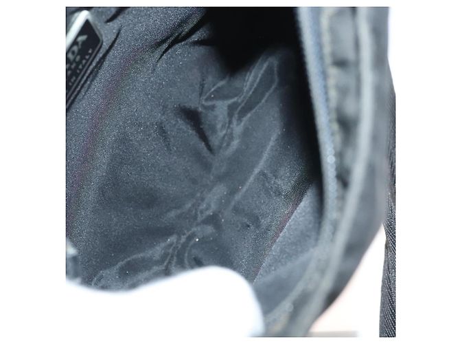 Borsa a Spalla PRADA in Nylon Nero Argento Autentica bs27458 - vista 10