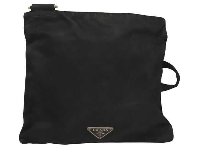 Borsa a Spalla PRADA in Nylon Nero Argento Autentica bs27458 - vista 13