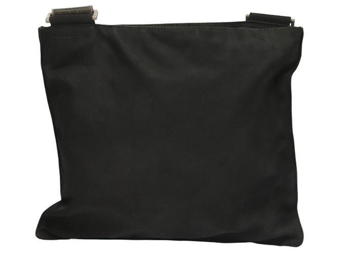 Borsa a Spalla PRADA in Nylon Nero Argento Autentica bs27458 - vista 2