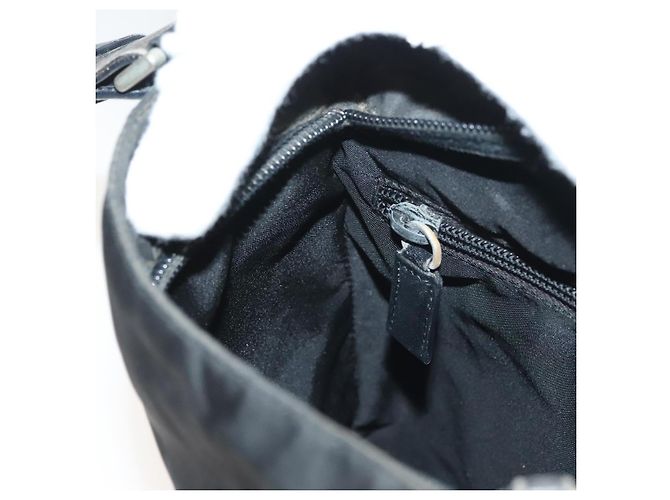 Borsa a Spalla PRADA in Nylon Nero Argento Autentica bs27458 - vista 21