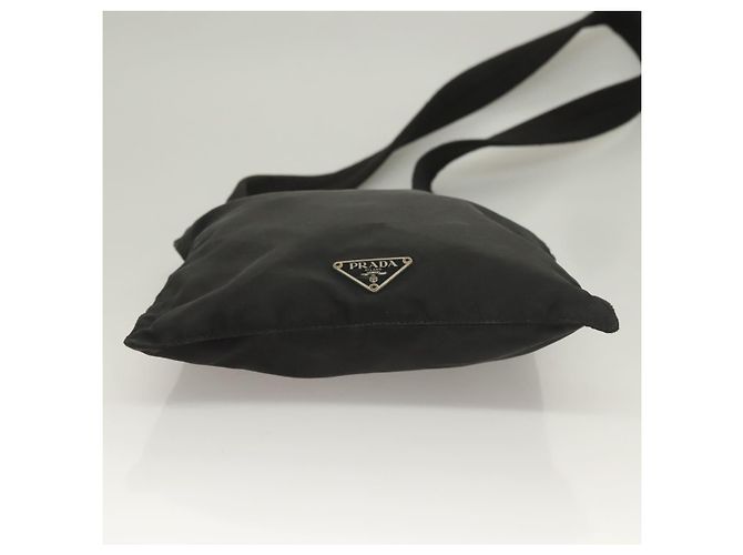 Borsa a Spalla PRADA in Nylon Nero Argento Autentica bs27458 - vista 5