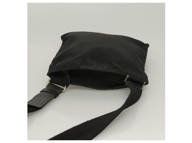 Borsa a Spalla PRADA in Nylon Nero Argento Autentica bs27458 - vista 6