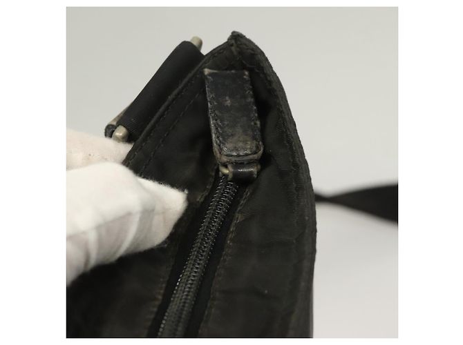 Borsa a Spalla PRADA in Nylon Nero Argento Autentica bs27458 - vista 9