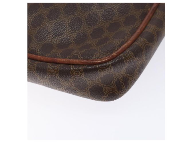 Céline Clutch in tela Macadam CELINE in pelle PVC marrone oro Auth gh359 D'oro - vista 14