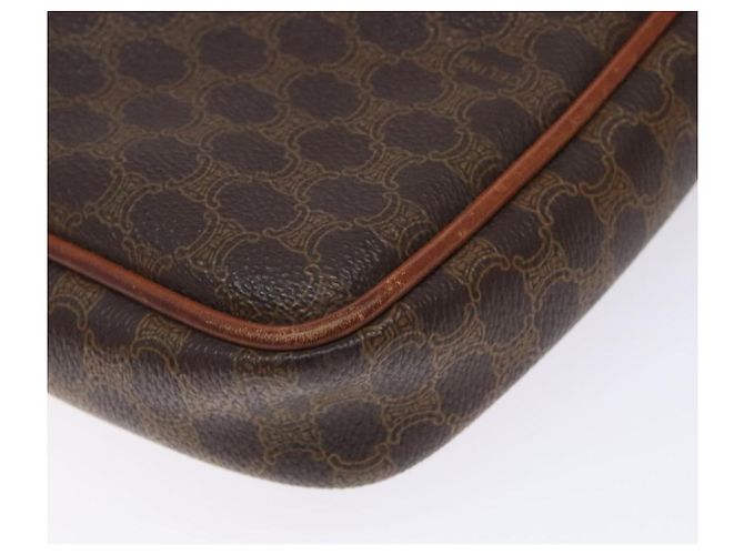 Céline Clutch in tela Macadam CELINE in pelle PVC marrone oro Auth gh359 D'oro - vista 15