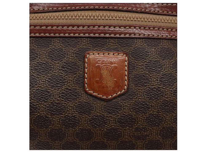 Céline Clutch in tela Macadam CELINE in pelle PVC marrone oro Auth gh359 D'oro - vista 17