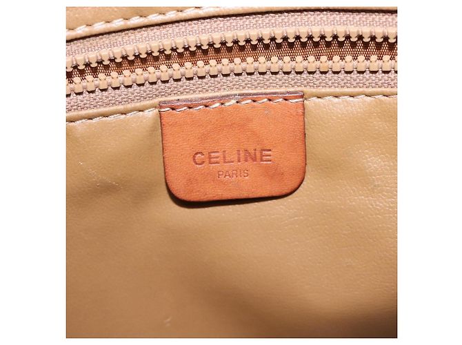 Céline Clutch in tela Macadam CELINE in pelle PVC marrone oro Auth gh359 D'oro - vista 18