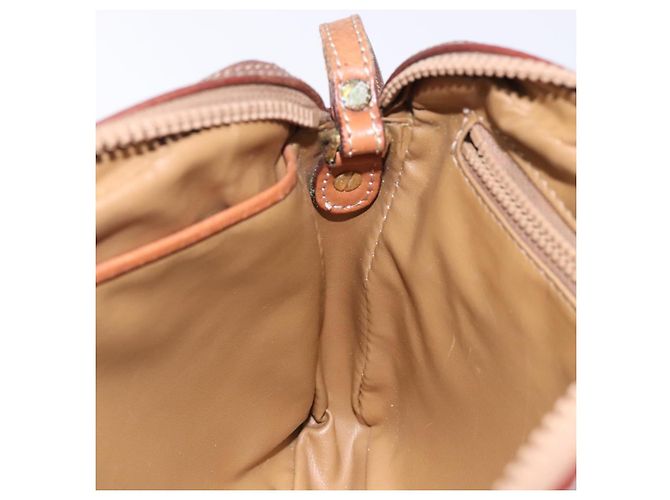 Céline Clutch in tela Macadam CELINE in pelle PVC marrone oro Auth gh359 D'oro - vista 20
