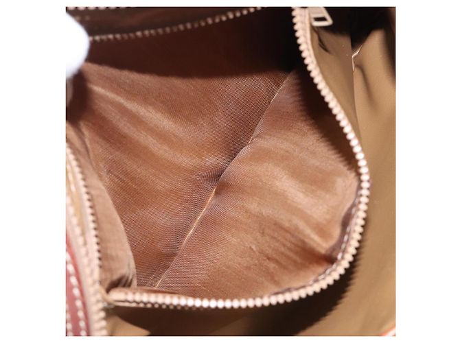 Céline Clutch in tela Macadam CELINE in pelle PVC marrone oro Auth gh359 D'oro - vista 21