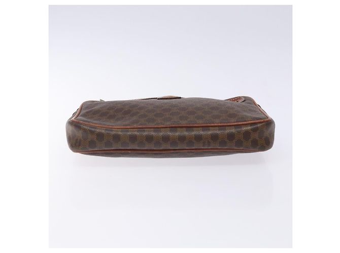 Céline Clutch in tela Macadam CELINE in pelle PVC marrone oro Auth gh359 D'oro - vista 6
