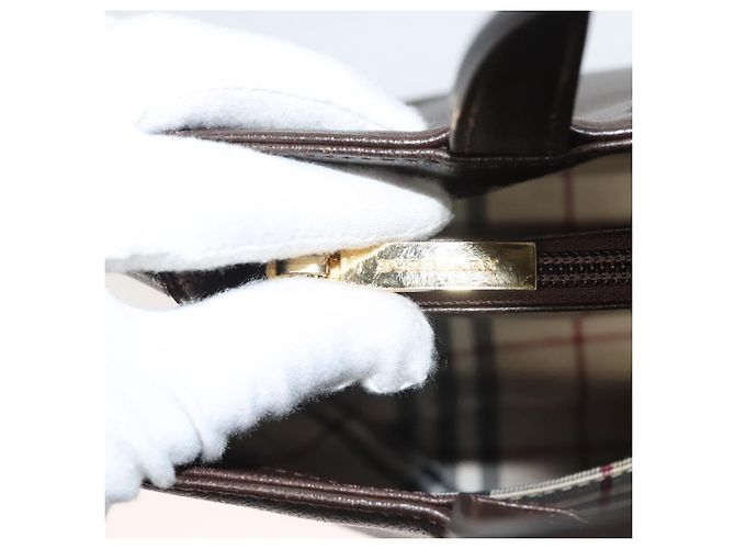 BURBERRY Hand Bag Leather Brown Gold Auth ep9761 Golden - view 11