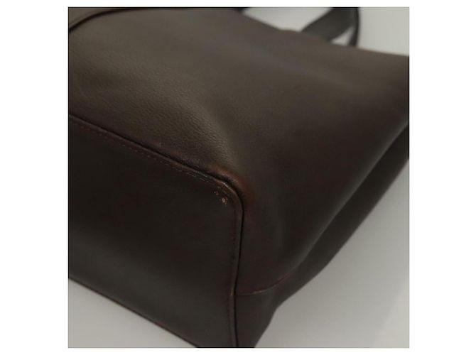 BURBERRY Hand Bag Leather Brown Gold Auth ep9761 Golden - view 15