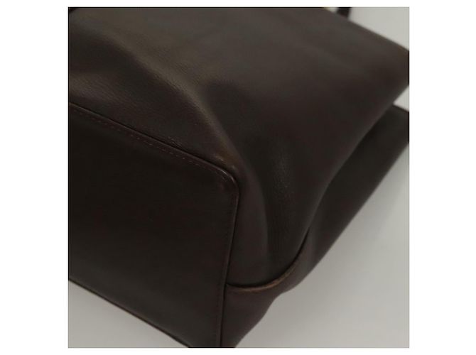 BURBERRY Hand Bag Leather Brown Gold Auth ep9761 Golden - view 17