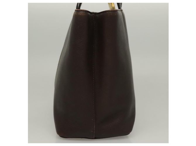 BURBERRY Hand Bag Leather Brown Gold Auth ep9761 Golden - view 4