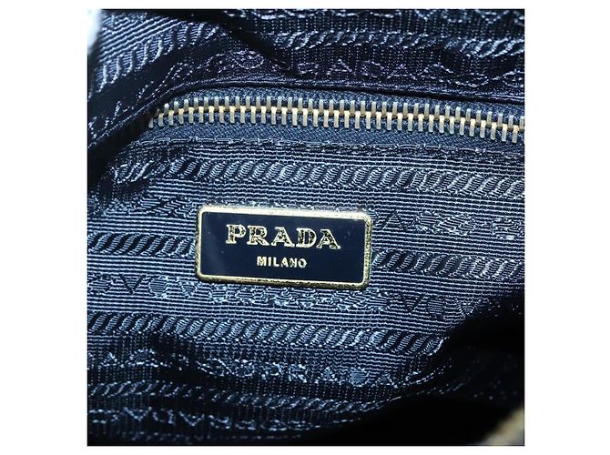 PRADA Schultertasche Nylon Grün Gold Auth 131481 Golden - Ansicht 21