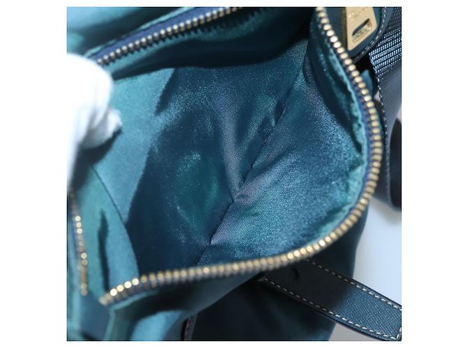 PRADA Schultertasche Nylon Grün Gold Auth 131481 Golden - Ansicht 25