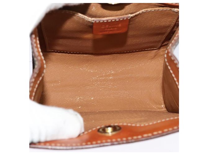 Céline CELINE Macadam Canvas Backpack PVC Leather Brown Gold Auth 131672 Golden - view 10