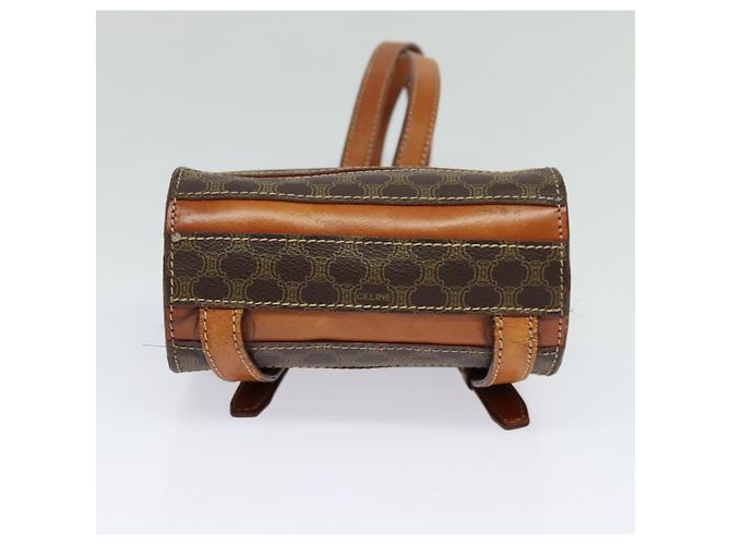 Céline CELINE Macadam Canvas Backpack PVC Leather Brown Gold Auth 131672 Golden - view 5
