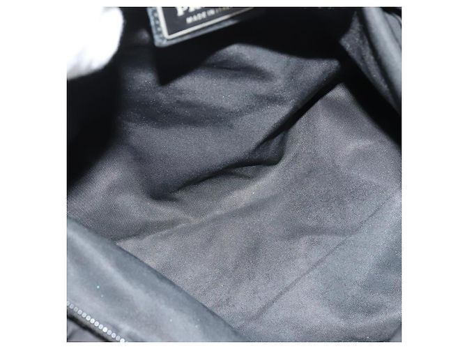 PRADA Schultertasche aus schwarzem Nylon Auth gh414 - Ansicht 10