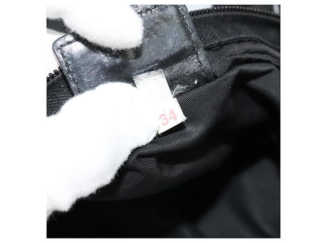 PRADA Schultertasche aus schwarzem Nylon Auth gh414 - Ansicht 12