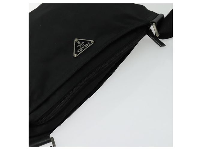 PRADA Schultertasche aus schwarzem Nylon Auth gh414 - Ansicht 6