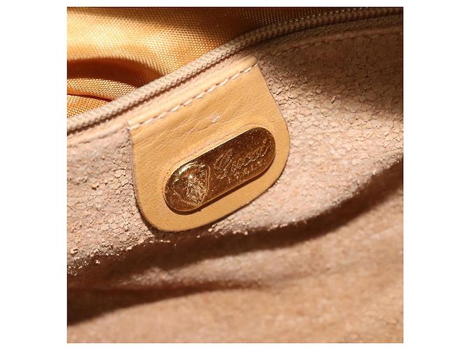 Borsa Sherry Line in PVC beige e oro Micro GG Supreme di GUCCI Auth gh497 D'oro - vista 15