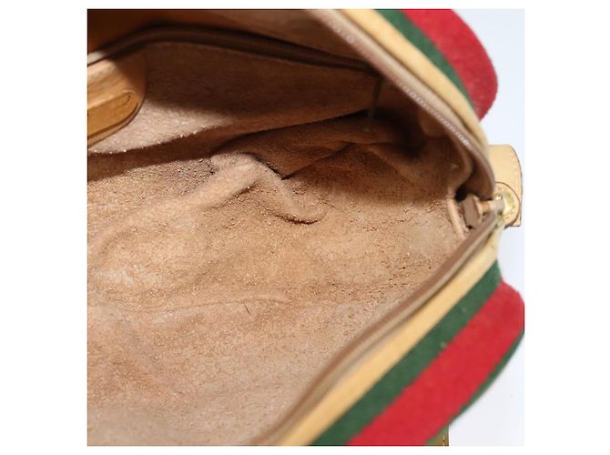 Borsa Sherry Line in PVC beige e oro Micro GG Supreme di GUCCI Auth gh497 D'oro - vista 17