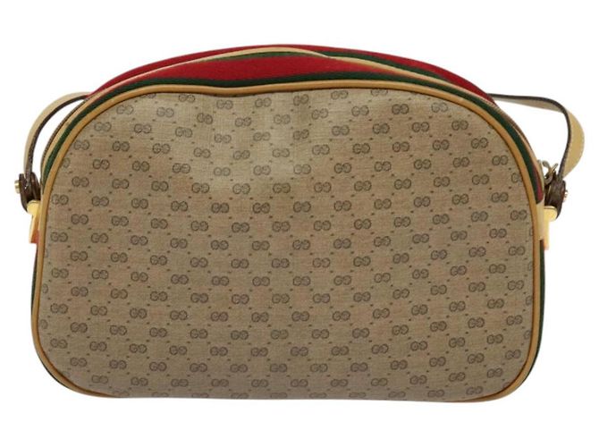 Borsa Sherry Line in PVC beige e oro Micro GG Supreme di GUCCI Auth gh497 D'oro - vista 3