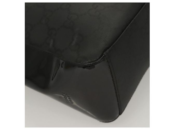 Borsa a Spalla in Tela GG Gucci Outlet Nera Argento 77112 3444 Auth ep9749 Nero - vista 12