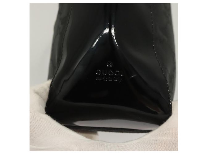 Borsa a Spalla in Tela GG Gucci Outlet Nera Argento 77112 3444 Auth ep9749 Nero - vista 14