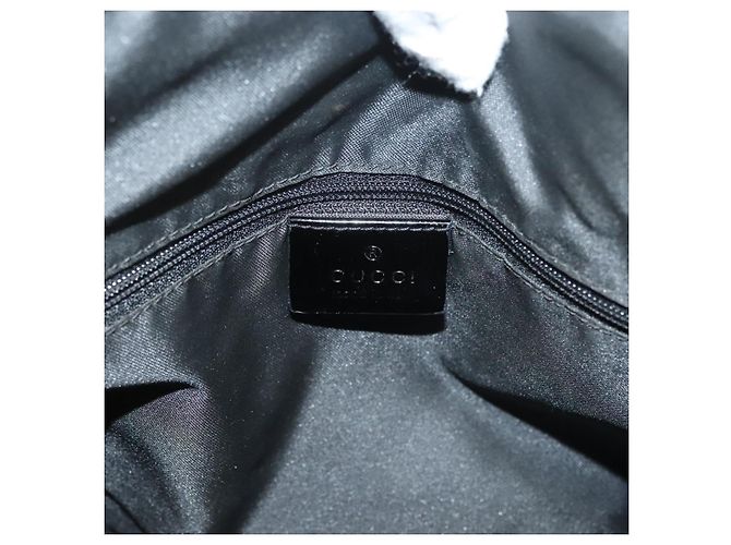 Borsa a Spalla in Tela GG Gucci Outlet Nera Argento 77112 3444 Auth ep9749 Nero - vista 16
