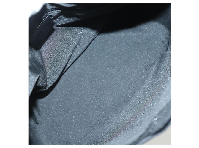 Borsa a Spalla in Tela GG Gucci Outlet Nera Argento 77112 3444 Auth ep9749 Nero - vista 17
