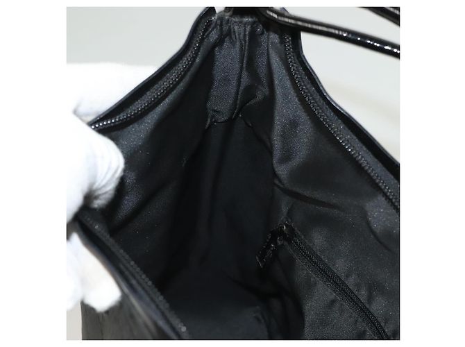 Borsa a Spalla in Tela GG Gucci Outlet Nera Argento 77112 3444 Auth ep9749 Nero - vista 19