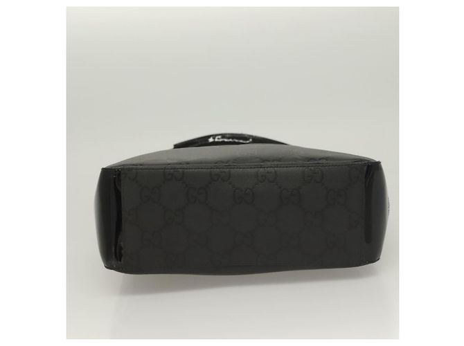 Borsa a Spalla in Tela GG Gucci Outlet Nera Argento 77112 3444 Auth ep9749 Nero - vista 9