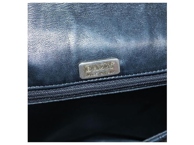 BALLY Borsa a Spalla con Catena Pelle Nera Oro Auth bs27966 Nero D'oro - vista 11