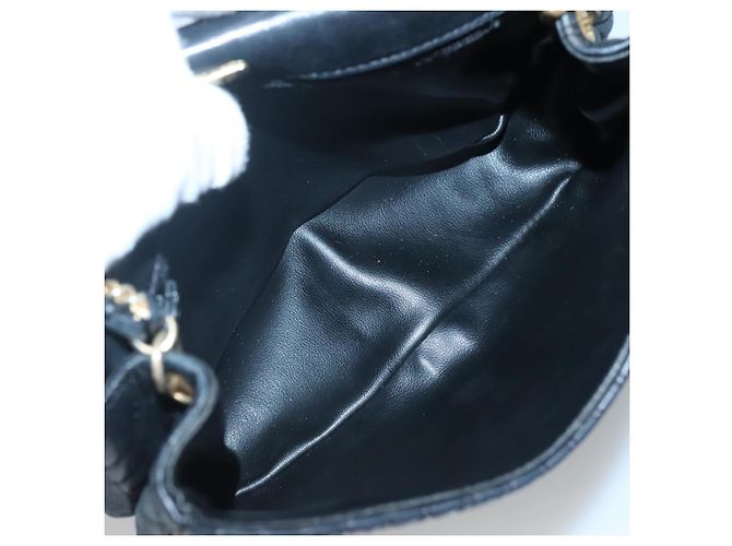 BALLY Borsa a Spalla con Catena Pelle Nera Oro Auth bs27966 Nero D'oro - vista 12