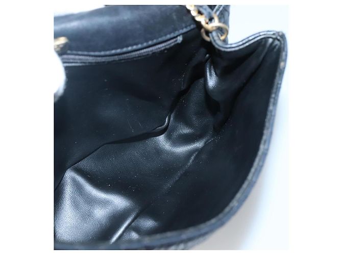 BALLY Borsa a Spalla con Catena Pelle Nera Oro Auth bs27966 Nero D'oro - vista 17