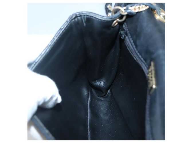 BALLY Borsa a Spalla con Catena Pelle Nera Oro Auth bs27966 Nero D'oro - vista 18