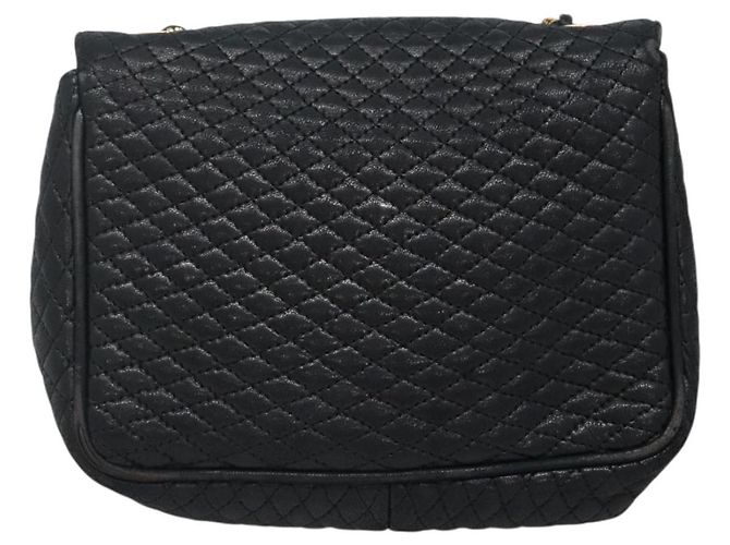BALLY Borsa a Spalla con Catena Pelle Nera Oro Auth bs27966 Nero D'oro - vista 2