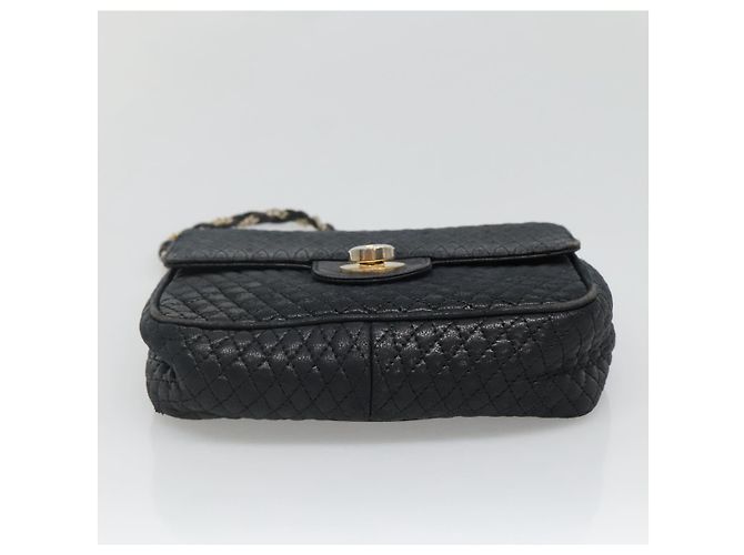 BALLY Borsa a Spalla con Catena Pelle Nera Oro Auth bs27966 Nero D'oro - vista 5