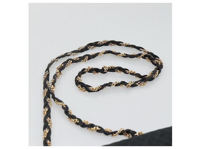 BALLY Borsa a Spalla con Catena Pelle Nera Oro Auth bs27966 Nero D'oro - vista 8