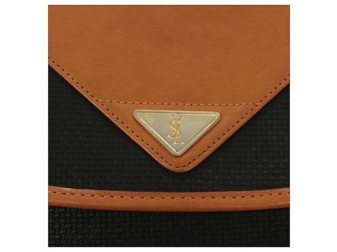 Saint Laurent Borsa a Spalla in Pelle PVC Marrone Auth bs27659 - vista 10