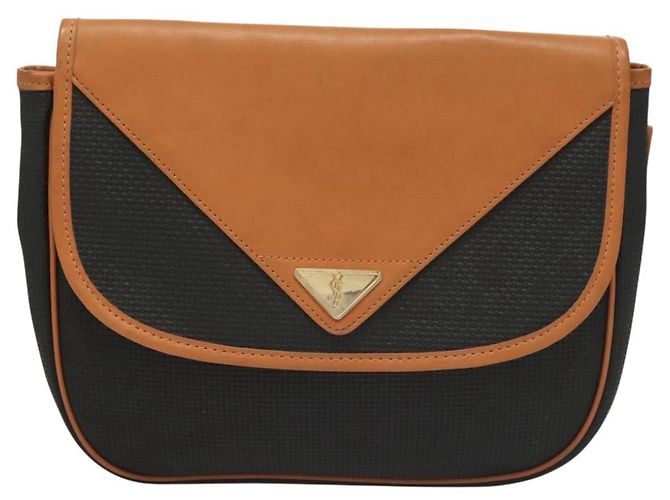 Saint Laurent Borsa a Spalla in Pelle PVC Marrone Auth bs27659 - vista 13