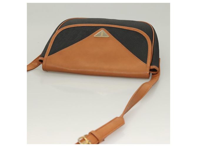 Saint Laurent Borsa a Spalla in Pelle PVC Marrone Auth bs27659 - vista 6