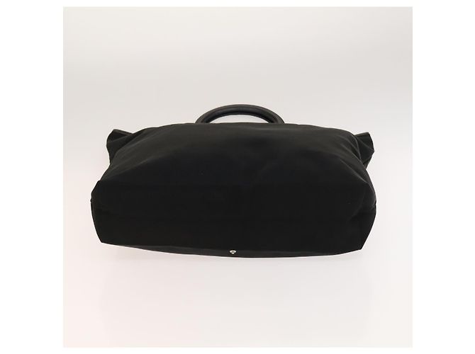 Borsa a mano Salvatore Ferragamo in nylon nero e argento Auth bs27184 - vista 5