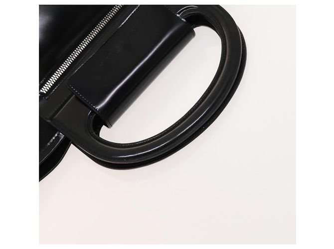 Borsa a mano Salvatore Ferragamo in nylon nero e argento Auth bs27184 - vista 7