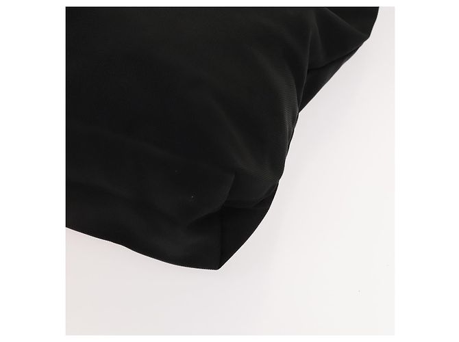 Borsa a mano Salvatore Ferragamo in nylon nero e argento Auth bs27184 - vista 9