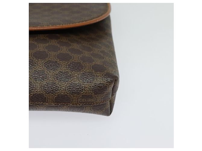 Céline Borsa a Spalla in Tela Macadam CELINE in Pelle PVC Marrone Oro Auth ep9642 D'oro - vista 15