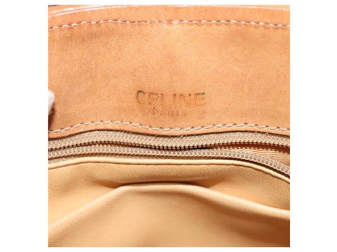 Céline Borsa a Spalla in Tela Macadam CELINE in Pelle PVC Marrone Oro Auth ep9642 D'oro - vista 19